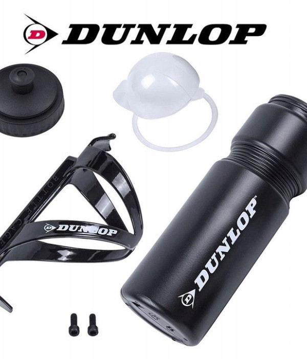 Fľa&scaron;ka &scaron;portov&aacute; s &uacute;chytom Dunlop 750ml čierna